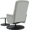 Fauteuil met voetenbank verstelbaar fluweel lichtgrijs