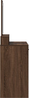 vidaXL - Kaptafel - met - Laden - in - Bruin - Eiken - - - 100x41x140 - cm