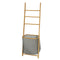 SoBuy FRG263-N - Badkamerrek - 3 Stangen - Uitneembare Wasmand - Bamboe