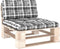 vidaXL - Palletkussens - 2 - st - ruitpatroon - stof - grijs