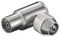Goobay coax angle coupling with screw attachment - screwable coax plug made of metal