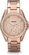 Fossil Riley ES2811 - Dameshorloge 38 mm - Chronograaf - Roségoud