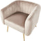 Fauteuil LACONIA Fluweel Taupe