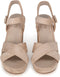 POSH by Poelman MARY - Sandalen met hak - Imitatiesuède - Beige