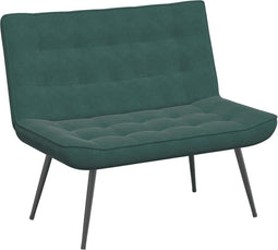 vidaXL - Bankje - 110x74x84 - cm - fluweel - donkergroen