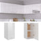 vidaXL - Hangkast - 29,5x31x60 - cm - bewerkt - hout - hoogglans - wit