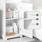 SoBuy BZR207-W - Badkamermeubel - Opbergkast met lade en open planken - Wit 42 x 30 x 93 cm