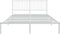 vidaXL - Bedframe - met - hoofdbord - metaal - wit - 150x200 - cm