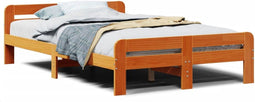 vidaXL - Bedframe - zonder - matras - massief - grenenhout - wasbruin - 120x200 - cm