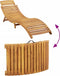 vidaXL - Ligbed - met - kussen - massief - acaciahout - rood