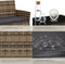 tectake® Wicker tuinset Palese - Zitgroep voor 4 personen - Loungebank met salontafel en 2 tuinstoelen - Waterafstotend - Grijs