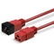 Lindy 30125 - Stroom Verlengkabel - C19 16A naar C20 - 3.00 m - Rood Zwart