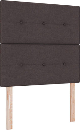 vidaXL - Hoofdbord - Met - Knopen - Donkerbruin - 90 - cm - Stof