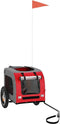 vidaXL - Hondenfietstrailer - oxford - stof - en - ijzer - rood - en - grijs