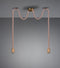 TRIO Leuchten Rope - Hanglamp - E27 60W - Antiek messing