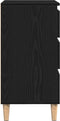 vidaXL - Sideboard - Zwart - Eiken - 60x35x70 - cm - Engineered - Hout