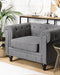 Fauteuil CHESTERFIELD Stof Grijs