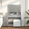 vidaXL - Kaptafel - met - LED - 80x41x134,5 - cm - betongrijs