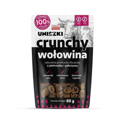 Snack voor honden Uniszki Crunchy Ternera con Perejil y Ortiga Rundvlees 80 g