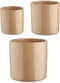 Pottenset 3 Onderdelen Ø 14 cm Ø 22 cm Ø 17 cm Cilinder Beige