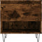 vidaXL - Salontafel - 50x46x50 - cm - bewerkt - hout - gerookt - eikenkleurig