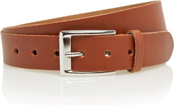 Timbelt Leren Unisex Riem - Riemstrook 3,5 cm breed - Casual Look - Echt Leer - Cognac - Riemmaat 105
