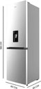 ecotec Bolero CoolMarket Combi 296 DF WD Inox - Combi-koelkast - 296 liter - LED-verlichting