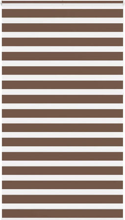 vidaXL - Zebra - rolgordijn - 135x230 - cm - stofbreedte - 130,9cm - polyester - bruin
