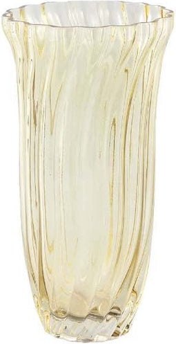 PTMD Jessa Ronde Vaas - H26 x Ø14 cm - Glas - Geel