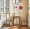 SoBuy OGT19-N - Bistroset - 3 Delig - 2 Stoelen - Industriële Look - Houtkleur