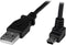 StarTech.com USBAMB1MU - 1 m mini USB-kabel A-naar-mini-B met opwaartse hoek - Zwart