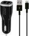 Mobiparts Car Charger - Dual USB 4.8A met Lightning Kabel - Zwart