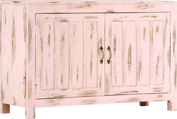 vidaXL-Dressoir-110x35x70-cm-massief-mangohout-lichtroze