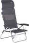 Crespo AL/223 - Strandstoel - Verstelbaar met hoofdsteun - Donker grijs