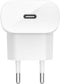 Belkin BOOST↑CHARGE - USB-C Oplader 20W - Geschikt voor Apple Samsung Google - Wit