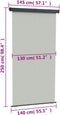vidaXL - Balkonscherm - 145x250 - cm - grijs
