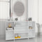 vidaXL - Dressoir - 120x30x75 - cm - bewerkt - hout - wit