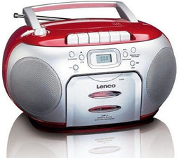Lenco SCD-420 - Draagbare radio/CD-speler - FM radio cassette - Rood