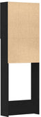 vidaXL - Wasmachinekast - 64x25,5x190 - cm - zwart - eikenkleur
