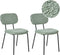 ADAIR - Eetkamerstoel set van 2 - Lichtgroen - Bouclé
