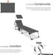 tectake® Ligbed Aurelie - Ligstoel - Verstelbare rugleuning - Antraciet