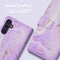 iMoshion Hoesje Geschikt voor Samsung Galaxy A54 (5G) Hoesje Met Pasjeshouder - iMoshion Design Bookcase smartphone - Paars / Purple Marble