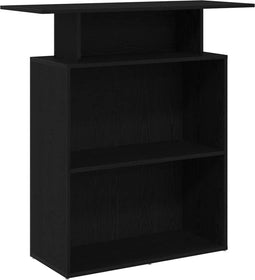 vidaXL - Receptiebalie - 100x40x104 - cm - bewerkt - hout - zwart