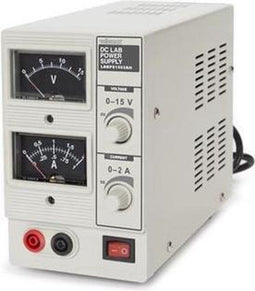 Velleman Laboratoriumvoeding - Regelbaar 0-15 VDC/0-2 A - Stroombegrenzing - Grijs