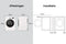 LG W4X1085NWB - Wasdroog-combinatie - 8 kg wassen 5 kg drogen 1400 toeren - Smart bediening
