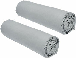 Set van 2 vellen deksels vandaag essentieel - 140 x 190 cm - 2 personen - 100% katoen - Staal