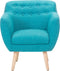 MELBY - Chesterfield fauteuil - Blauw - Polyester