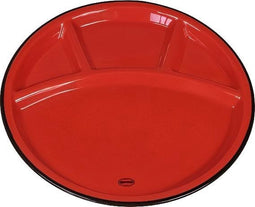 CABANAZ - bord, keramiek, FONDUE PLATE, rood