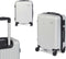 Cabine handbagage reis trolley koffer Alcatraz - zwenkwielen - 57 x 38 x 23 cm - 48 liter - zilvergrijs - cijferslot - dubbel hengsel
