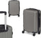 Cabine handbagage reis trolley koffer Alcatraz - zwenkwielen - 57 x 38 x 23 cm - 48 liter - antraciet - cijferslot - dubbel hengsel